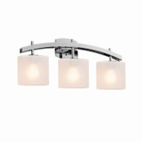 Bathroom Fixtures Three Lights by Justice Designs ( 102 | FSN-8593-30-FRCR-CROM-LED3-2100 Fusion ) 