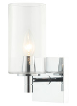 Sconces Single Glass by Matteo Lighting ( 423 | S04901CHCL Candela ) 