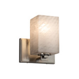 Sconces Single Glass by Justice Designs ( 102 | FSN-8441-15-WEVE-NCKL-LED1-700 Fusion ) 