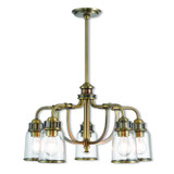 Mid. Chandeliers Glass Down by Livex Lighting ( 107 | 40025-01 Lawrenceville ) 
