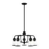 Mid. Chandeliers Glass Down by Livex Lighting ( 107 | 40025-04 Lawrenceville ) 