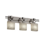 Bathroom Fixtures Three Lights by Justice Designs ( 102 | CLD-8503-30-NCKL Clouds ) 