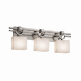Bathroom Fixtures Three Lights by Justice Designs ( 102 | CLD-8503-55-NCKL Clouds ) 
