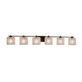 Bathroom Fixtures Five+Lights by Justice Designs ( 102 | FSN-8446-30-FRCR-DBRZ-LED6-4200 Fusion ) 