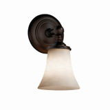 Sconces Single Glass by Justice Designs ( 102 | CLD-8521-20-DBRZ-LED1-700 Clouds ) 