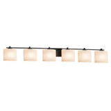 Bathroom Fixtures Five+Lights by Justice Designs ( 102 | FSN-8446-30-OPAL-MBLK-LED6-4200 Fusion ) 