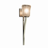 Sconces Single Glass by Justice Designs ( 102 | GLA-8791-16-WTFR-NCKL Veneto Luce ) 