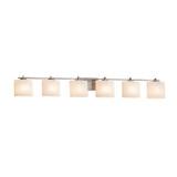 Bathroom Fixtures Five+Lights by Justice Designs ( 102 | FSN-8446-30-OPAL-NCKL-LED6-4200 Fusion ) 