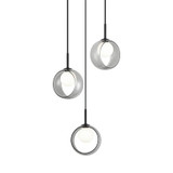 Mini Chandeliers Multi-Port/Cascade by Matteo Lighting ( 423 | C60603BKSM Delcia ) 