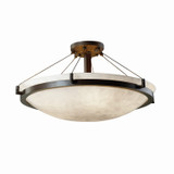 Semi-Flush Mts. Bowl Style by Justice Designs ( 102 | CLD-9682-35-DBRZ Clouds ) 