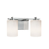 Bathroom Fixtures Two Lights by Justice Designs ( 102 | FSN-8442-10-RBON-CROM Fusion ) 
