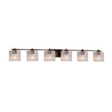 Bathroom Fixtures Five+Lights by Justice Designs ( 102 | FSN-8446-30-SEED-DBRZ Fusion ) 