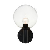 Sconces Single Glass by Matteo Lighting ( 423 | S06001BKCL Cosmo ) 