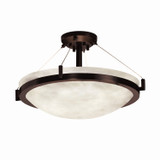 Semi-Flush Mts. Bowl Style by Justice Designs ( 102 | CLD-9684-35-DBRZ-LED6-6000 Clouds ) 