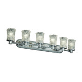 Bathroom Fixtures Five+Lights by Justice Designs ( 102 | GLA-8516-16-CLRT-CROM-LED6-4200 Veneto Luce ) 