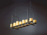 Linear/Island Pillar Candle by Justice Designs ( 102 | CNDL-8764-14-AMBR-MBLK CandleAria ) 