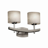 Bathroom Fixtures Two Lights by Justice Designs ( 102 | CLD-8592-30-NCKL-LED2-1400 Clouds ) 