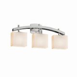 Bathroom Fixtures Three Lights by Justice Designs ( 102 | FSN-8593-55-OPAL-NCKL Fusion ) 