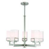 Mid. Chandeliers Glass Up by Livex Lighting ( 107 | 40195-91 Harding ) 