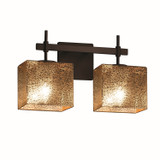 Bathroom Fixtures Two Lights by Justice Designs ( 102 | FSN-8412-55-MROR-DBRZ-LED2-1400 Fusion ) 