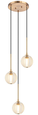 Mini Pendants 3 Light Cluster by Matteo Lighting ( 423 | C61603AGCL Jemyca ) 