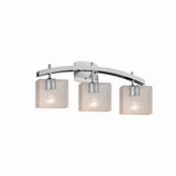 Bathroom Fixtures Three Lights by Justice Designs ( 102 | FSN-8593-55-SEED-NCKL-LED3-2100 Fusion ) 