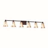 Bathroom Fixtures Five+Lights by Justice Designs ( 102 | FSN-8426-20-MROR-DBRZ Fusion ) 