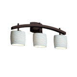 Bathroom Fixtures Three Lights by Justice Designs ( 102 | POR-8593-30-WAVE-DBRZ Limoges ) 
