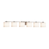 Bathroom Fixtures Five+Lights by Justice Designs ( 102 | FSN-8446-55-OPAL-NCKL Fusion ) 
