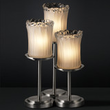 Lamps Table by Justice Designs ( 102 | GLA-8797-16-WTFR-NCKL Veneto Luce ) 