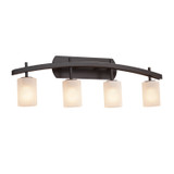 Bathroom Fixtures Four Lights by Justice Designs ( 102 | FSN-8594-10-FRCR-DBRZ Fusion ) 