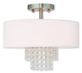 Semi-Flush Mts. Drum Shade by Livex Lighting ( 107 | 51026-91 Carlisle ) 