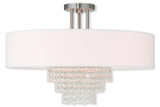 Semi-Flush Mts. Drum Shade by Livex Lighting ( 107 | 51029-91 Carlisle ) 