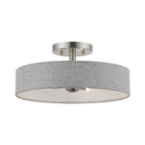 Semi-Flush Mts. Drum Shade by Livex Lighting ( 107 | 46147-91 Elmhurst ) 