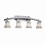 Bathroom Fixtures Four Lights by Justice Designs ( 102 | CLD-8594-20-CROM-LED4-2800 Clouds ) 