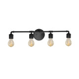Bathroom Fixtures Four Lights by Justice Designs ( 102 | NSH-8464-MBLK No Shade Material ) 