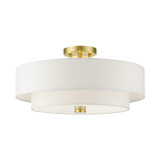 Semi-Flush Mts. Drum Shade by Livex Lighting ( 107 | 51045-12 Meridian ) 