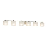 Bathroom Fixtures Five+Lights by Justice Designs ( 102 | FSN-8446-55-WEVE-NCKL Fusion ) 