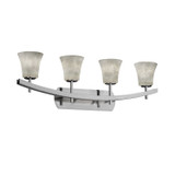 Bathroom Fixtures Four Lights by Justice Designs ( 102 | CLD-8594-20-NCKL Clouds ) 