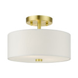 Semi-Flush Mts. Drum Shade by Livex Lighting ( 107 | 51052-12 Meridian ) 