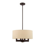 Mini Chandeliers Drum Shade by Livex Lighting ( 107 | 46164-07 Cresthaven ) 