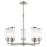 Mid. Chandeliers Glass Up by Livex Lighting ( 107 | 40475-91 Hillcrest ) 
