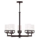 Mid. Chandeliers Glass Up by Livex Lighting ( 107 | 40595-07 Harding ) 