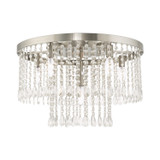 Flush Mounts Glass Down by Livex Lighting ( 107 | 51070-91 Elizabeth ) 
