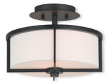 Semi-Flush Mts. Drum Shade by Livex Lighting ( 107 | 51072-07 Wesley ) 