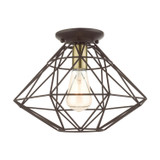 Flush Mounts Cage Style by Livex Lighting ( 107 | 46248-07 Knox ) 