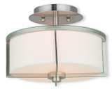 Semi-Flush Mts. Drum Shade by Livex Lighting ( 107 | 51072-91 Wesley ) 