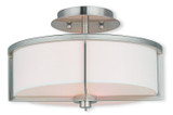 Semi-Flush Mts. Drum Shade by Livex Lighting ( 107 | 51073-91 Wesley ) 