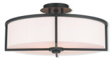 Semi-Flush Mts. Drum Shade by Livex Lighting ( 107 | 51075-07 Wesley ) 