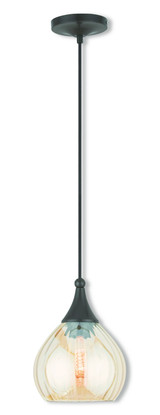 Mini Pendants Cable by Livex Lighting ( 107 | 40615-92 Hand Blown Art Glass Mini Pendants ) 